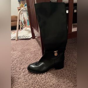 Michael Kors black leather boots like new size 10